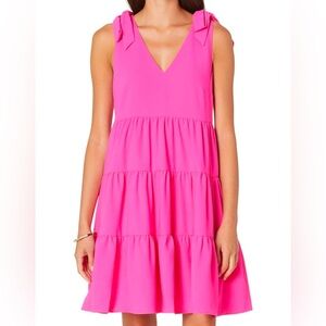 Lilly Pulitzer Blisslyn Tiered Dress Size XS Acai Berry